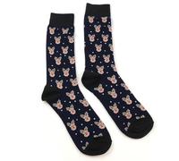 Pom Peace of Mind Men’s Christmas Socks (UK 8-11) - Festive Designs with Christmas Tree & Rudolph - Eco-Friendly Organic Cotton, Recycled Polyester & Nylon Blend - Machine Washable (Rudolph)