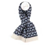 Pom Peace of Mind Navy & Cream Mix Flower Pull Through Scarf