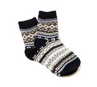 Pom Peace of Mind Warm Women's Wool Nordic Designed Socks - Thick, Thermal Blend Ideal for Winter Hiking & Boots UK 4-7 (Standard, Navy)