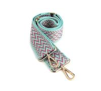 Pom Peace of Mind Wide Adjustable Bag Strap - Shoulder Straps for Handbag or Crossbody - Stylish Replacement to Elevate Your Accessories! (Pastel zig-zag)