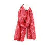 Pom Peace of Mind Womens Lightweight Summer Beach Scarf Metallic Dots Recycled Stylish Shawl (Coral Pink)