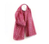 Pom Peace of Mind Womens Lightweight Summer Beach Scarf Metallic Dots Recycled Stylish Shawl (Purple)