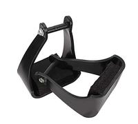 POM Plastic Western Horse Riding Safety Stirrups Cushioned Foot Pads for Long Distance Riding, Black, 5.51in Width 2pcs for Equestrians