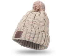 Pom Pom Beanie Hat With Rechargeable Bluetooth Headphones Integrated- Audio, Volume, Call Buttons- Hands Free Calls- August Epa30G