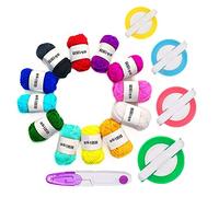 Pom Pom Maker, 4 Sizes Pompom Maker Tool Set for Fluff Ball Weave DIY Wool Yarn Knitting Craft Project for Kids and Adult (17)