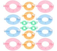 Pom Pom Maker, Pompom Wool Kit with 16 Pieces in Green, Orange, Pink, Blue, Clover Pom Pom Maker for Crafting, DIY Pom Poms, Easy to Use, Multipurpose Tool for Various Projects,Random Color