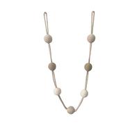 Pom Pom Rope Tieback - Single - Natural Curtain Cord Tie Back