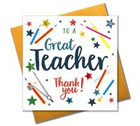 Pom Pom"to A Great Teacher Thank You" Greeting Card