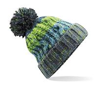 Pom Pom Winter Beanie - Adult Unisex - Snowboard Ski Hat Woolly Green Blue (Adult (Unisex), Electric Grey)