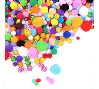 Pom Poms, 1000 Pieces Multicolor Fluffy Soft Pompoms Balls Sparkle Balls for DIY, Crafts and Decorations