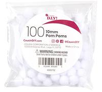 Pom-Poms 10mm 100/Pkg-White