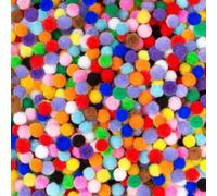 Pom Poms Cheerleading Balls 2000 Pcs, 1cm Pom Poms Cheerleading Balls for Crafts Making, Hobby Supplies and DIY Creative Crafts Decorations, Assorted Mixed Color Soft Flutty Mini Pom Poms