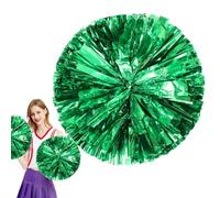 Pom Poms for Cheerleading,Large Cheerleader Poms for Kids | Cheerleading Props with Finger-Friendly Rings, 30cm/11.8inch Foil Sport Team Spirit Cheering Items for Squad Team