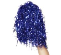 Smiffy's Pom Poms Metallic - Party & Carnival Fancy Dress Accessories - Blue Pair