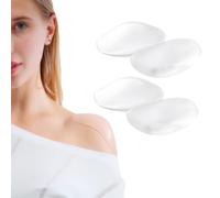 POMAMZ 2pairs Large Shoulder Pads Silicone Soft Self Adhesive Anti-Slip Invisible Shoulder Pads Push-up Adhesive Shoulder Enhancer for Woman Man,L