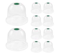 Pomberi 10 Pack Cloches For Growing Vegetables, Garden Plant Cloches, Cloc-hes For Plants, Adjustable Transparent Cloc-hes Plan-ts, Helps Plants Grow, Observe Growth Status, Prevents