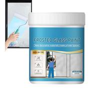 Pomberi Frosted Glass Paint, 500g Waterproof Window Privacy Paint, Provides Translucent Frosted Finish To Glass Surfaces, Water-Based Paints For Window, Shower Room, Bathroom, Sliding Door