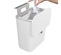 Pomberi Kitchen Bin, Foldable Hanging Trash Bin With Lid Food Waste Caddy Rubbish Dustbin Wall Mounted For Under Sink Cupboard Door Kitchen Cabinet Camping Bathroom Bedroom