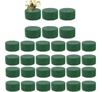 Pomberi Round Floral Foam Blocks, 30pcs Green Floral Foam Bricks, Artificial Flowers Wet & Dry Florist Foam Blocks, For Artificial Flower Arrangement And Craft Supplies