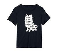 Pomchi Shirt Design for Pomchi Dog Lovers T-Shirt, Women's Plus, Black, 5X