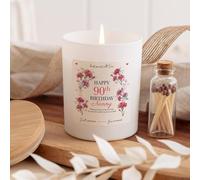 Pomchick - Birthday Candle Gift for Her Mum Nanny Auntie Floral Scented Gift for 70th 80th 90th or Any Age Present for Family Nan Nanny Gran Granny
