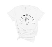 Pomchick - Bride and Team Ring Finger T-Shirt | Funny Bridal Party | Hen Party | Bachelorette Party Top | Engagement Shirt | Bride Ring Tee