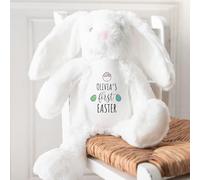 Pomchick | First Easter Bunny Toy Gift - Custom Name Plush for Son, Daughter, Grandchild, Niece or Nephew-Grey