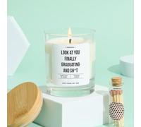 Pomchick - Funny Graduation Candle Gift Look at You Finally Graduating Sh*t Rude Keepsake for Graduates Daughter Nephew Niece Grandson Granddaughter