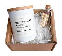 Pomchick - Funny scented candle gift set for her him Name's last nerve Oh look It's on fire Birthday Christmas gift for sister auntie colleague boss