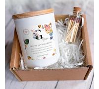 Pomchick - Personalised Birthday Candle Gift for Her with Name Age and Your Text Thoughtful Present for Friend Sister Mum Niece Daughter 20th 30th 40th
