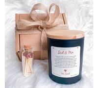 Pomchick - Personalised Dad and Me Candle Gift Set for Dad on Father's Day Dad's Birthday Gift for Him New Daddy from Daughter Free Gift Box & Matches