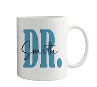 Pomchick - Personalised Doctor Mug with Last Name | 6 Colour Option | Thank You Gift | New Dr Present | Christmas Birthday Gift | Medical Student