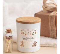 Pomchick - Personalised First Christmas Candle for Auntie Vegan 1st Xmas Present New Aunt Gift