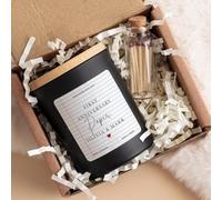 Pomchick - Personalised First Paper Anniversary Candle Gift with Names Vegan Soy Wax Candle Present for Husband Wife Fiancee Boyfriend Girlfriend