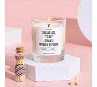Pomchick - Personalised Funny Gift for Her Smells Like It's Not My Problem Anymore Candle Scented Gift for Teacher Coworker New Job Retirement Divorce