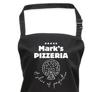 Pomchick Personalised Men Apron Pizzeria Pizza Kitchen Cooking Grilling Chef Man 78x67CM Premium Quality Adjustable Neck Strap Gift for Him Dad Daddy Father Uncle Grandad Son Christmas Father’s Day
