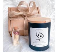 Pomchick - Personalised Pet Memorial Candle Gift in Loving Memory Keepsake for Dog or Cat Loss Sympathy Remembrance Present for Pet Owners