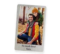 Pomchick Personalised Wallet Photo Insert Card Text Polaroid Style Keepsake Valentine's Mother's Father's Day Christmas Birthday Gift for Her Him Boyfriend Girlfriend Wife Husband Dad Mum