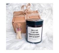 Pomchick - Retirement gift Scented Candle Smells like it's not your problem anymore... Happy Retirement Funny Retirement Gift Box for Her Him