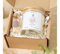 Pomchick - Stepdad Christmas Candle Gift Festive Holiday Keepsake Present for Him Thoughtful Seasonal Gift Box for Special Step-Father