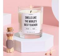 Pomchick - Teacher Scented Candle Gift Smells Like the World's Best Teacher Fun Vegan Keepsake for End of Term Thank You Gift Teacher Appreciation