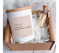 Pomchick - Teacher Thank You Candle Gift, A Teacher Who Actually Cared, End of Term Teacher Present