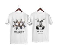 Pomchick - The Stag and Stag's Team T-Shirt | Groom Groomsman Gift Funny Men's Stag Night Tee Stag Do Honeymoon Husband to Be | Wedding Bachelor Party