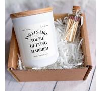Pomchick - Wedding Candle Gift Set Smells Like You're Getting Married Engagement Hen Party or Bridal Shower Present for Newlywed Bride Groom or Couple