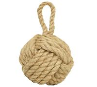 Pomeat Decorative Door Stop Rope Knot Nautical Door Stop Doorstop Outdoor Weighted Door Stopper for Door, Window Wedge, Bookend 6.25 inch (Natural)