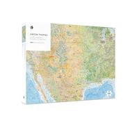 Pomegranate 1000-Piece Jigsaw Puzzle for Adults, Anton Thomas' North America Map, Matte Finish, Snug Fit, Map Puzzle