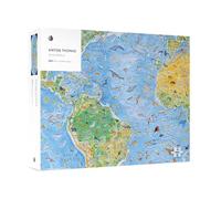 Pomegranate 1500-Piece Jigsaw Puzzle for Adults, World Map Puzzle, Anton Thomas Wild World, Matte Finish, Snug Fit