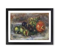 Pomegranate And Figs By Pierre Auguste Renoir Classic Painting Framed Print | A4 Black Framed Wall Art | Ready to Hang | Classic Historical Picture | Living Room Bedroom Lounge Office