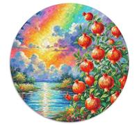 Pomegranate Blossom 1000 Pieces Jigsaw Puzzles For Adults Educational Games Stress Relieving Entertainment Cultivate The Spirit of Teamwork for Men, Women, Elders, Seniors 1000pcs (67.5x67.5cm)