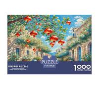 Pomegranate Blossom Jigsaw Puzzle Whimsical Challenge Educational Toy 1000 Pieces Puzzles, Home Decoration Great Gift for Adults 38x26cm/1000pcs